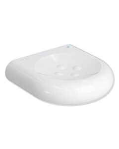 Hewi 477 actif + porte-savon 477.02D10098 plastique signal blanc, antimicrobien, 97mm, avec boutons