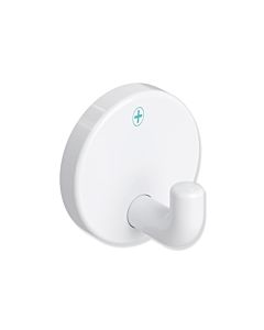 Hewi 801 active + crochet mural 801.90D01098 rosace d = 40mm, antimicrobien, blanc de sécurité