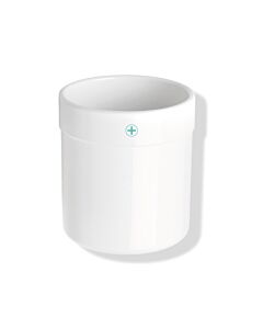 Hewi 477 active + cup 477.04D02098 plastic signal white, antimicrobial, flat-bottomed