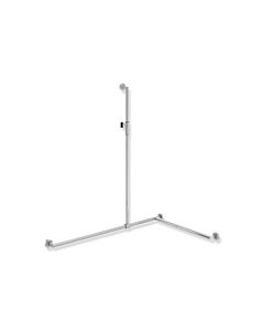 Hewi System 900 shower handrail 900.35M33240 1250 x 765 x 1185 mm, right version, chrome