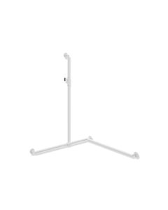 Hewi System 900 main courante de douche 900.35M33160VH 1250 x 965 x 965 mm, version droite, blanc mat profond