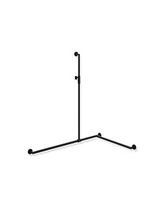 Hewi System 900 shower handrail 900.35M33260CV 1250 x 1185 x 765 mm, right version, deep matt black