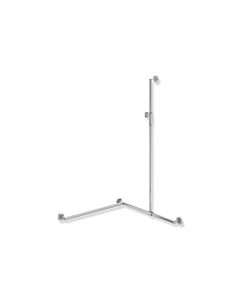 Hewi Rampe de douche System 900 900.35M33340 1250 x 765 x 765 mm, version gauche, chromé
