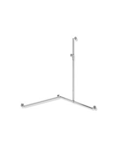 Hewi Rampe de douche System 900 900.35M33440 1250 x 965 x 965 mm, version gauche, chromé