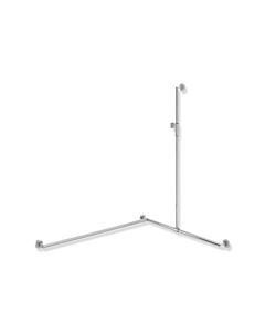 Hewi System 900 Duschhandlauf 900.35M33940 1250 x 965 x 1185 mm, Ausführung links, chrom