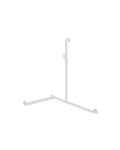 Hewi System 900 Duschhandlauf 900.35M33560VH 1250 x 1185 x 765 mm, Ausführung links, weiß tiefmatt