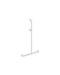 Hewi System 900 main courante de douche 900.35M43060VH 1250 x 765 x 765 mm, revêtement par poudre blanc mat profond