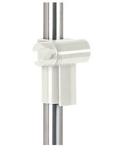 Hewi 805 support de douche 805.33.E0199 pour 805.33 et 805.35, acier inoxydable poli, blanc pur