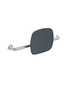 Hewi 805 backrest 805.51.926L92 stainless steel, handle on the left, rosette on the right, anthracite grey