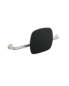 Hewi 805 backrest 805.51.926L90 stainless steel, handle on the left, rosette on the right, deep black