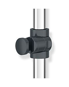 Hewi System 900 Duschhandlauf 900.35.3014092 1250 x 965 x 965 mm, Brausehalter Anthrazitgrau, Ausführung rechts