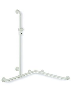 Hewi 801 main courante de douche 801.35.34095 762/762 x 1250 mm, gris roche, avec barre de support de douche