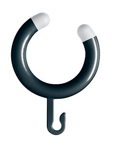 Hewi anneaux de rideau 801.34.E0192 gris anthracite, 5 pièces