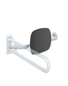 Hewi 801 dossier 801.51.9272R18 distance au mur 230mm, droite, dossier gris anthracite, senfgelb