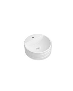 Hewi DUO washbasin 950.11.000TJ Ø 42.6 cm, glossy, countertop, 1 tap hole, without overflow, white