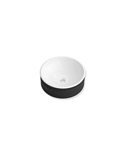 Hewi DUO washbasin 950.11B003YF Ø 42.6 cm, matt, countertop, two-tone, without tap hole, without overflow, white-black