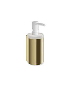 Hewi System 162 Seifenspender 162.06.11570CK 182 x 84 mm, mit Halter, aus satiniertem Kristallglas, Messing glänzend