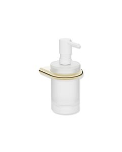 Hewi Serie 480 Seifen-/Desinfektionsmittelspender 480.06.00270CK mit Halter, PVD beschichtet, messing glänzend