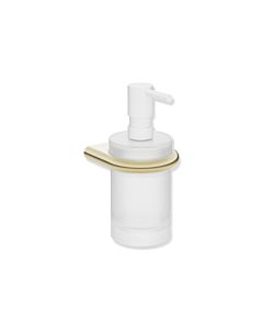 Hewi Serie 480 Seifen-/Desinfektionsmittelspender 480.06.00270LP mit Halter, PVD beschichtet, messing gebürstet