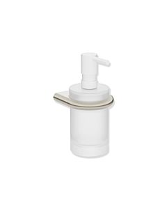 Hewi Serie 480 Seifen-/Desinfektionsmittelspender 480.06.00270WR mit Halter, PVD beschichtet, nickel gebürstet