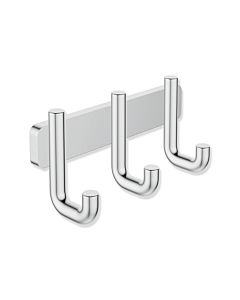 Rail à crochets Hewi Série 480 480.90.00240 avec 3 crochets, chromé