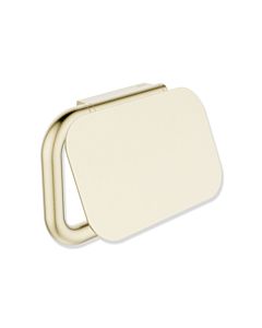 Hewi Serie 480 WC-Papierhalter 480.21.00170LP mit Deckel, PVD beschichtet, messing gebürstet