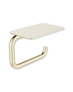 Hewi Serie 480 WC-Papierhalter 480.21.00270LP mit Ablage, PVD beschichtet, messing gebürstet