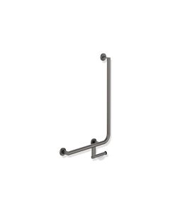 Hewi système 900 900.22.11460SC 750 x 500 mm, acier inoxydable peint par poudrage, mica perle gris foncé, mat profond, gauche