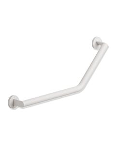 Hewi System 900 angled handle 900.22.30160DX Left version, stainless steel powder-coated white deep matt