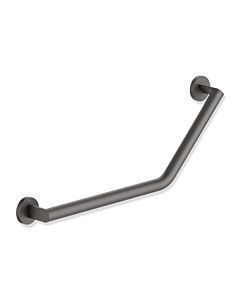 Hewi System 900 angled handle 900.22.30160SC Left version, powder-coated stainless steel, dark gray, deep matt pearl mica