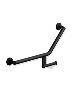 Hewi System 900 angled handle 900.22.30360DC 620 x 283 mm, stainless steel powder-coated black deep matt, left