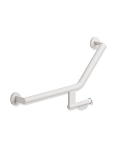 Hewi System 900 Winkelgriff 900.22.30360DX 620 x 283 mm, Edelstahl pulverbeschichtet weiß tiefmatt, links