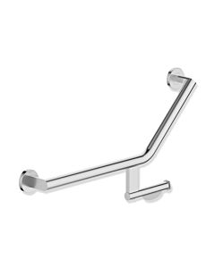 Hewi System 900 angled handle 900.22.303XA 620 x 283 mm, satin stainless steel, left