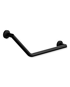Hewi System 900 angle handle 900.22.33060 DC right-hand version, stainless steel powder-coated black deep matt, stainless steel chrome-plated