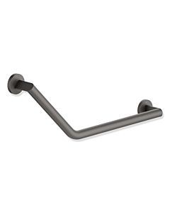 Hewi System 900 angled handle 900.22.33060SC Right version, powder-coated stainless steel, dark gray pearl mica deep matt, chrome-plated stainless steel