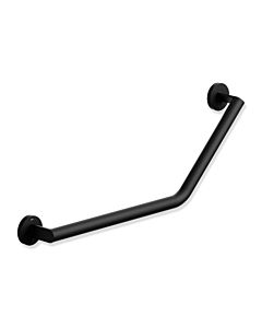 Hewi System 900 angled handle 900.22.33160DC Left version, powder-coated stainless steel, black matt, chrome-plated stainless steel