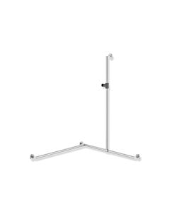 main courante de douche en acier inoxydable système 900 Hewi 900.35.304XA92 1250 x 965 x 965 mm, mat, Halter gris anthracite, gauche