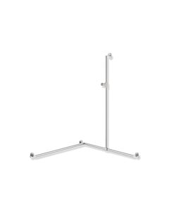 Hewi System 900 stainless steel shower handrail 900.35.304XA98 1250 x 965 x 965 mm, matt, Halter signal Halter , left