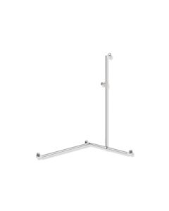 Hewi System 900 stainless steel shower handrail 900.35.307XA98 1250 x 765 x 965 mm, matt, Halter signal Halter , left