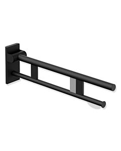Hewi Bras de support mobile système 900 900.50.41460DC saillie 700 mm, acier inoxydable peint par poudrage noir mat profond, à droite
