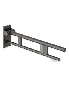 Hewi Bras de support mobile système 900 900.50.41460SC saillie 700 mm, acier inoxydable peint par poudrage gris foncé perle mica profond mat, droite