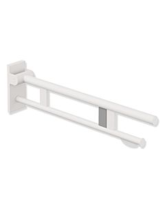 Hewi System 900 Bras de support mobile 900.50.41560DX saillie 750 mm, acier inoxydable blanc deep matt, droite