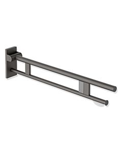 bras de support Hewi System 900 900.50.11760SC saillie 900 mm, acier inoxydable peint par poudrage, mica perle gris foncé, mat profond, droit, porte-papier WC / déclencheur de purge radio