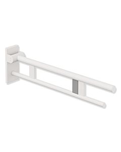 Hewi System 900 Bras de support mobile 900.50.42360DX saillie 750 mm, acier inoxydable blanc deep matt, droite, gâchette radio affleurante