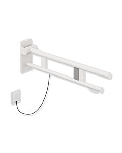Hewi Bras de support système 900 900.50.13860DX saillie 700 mm, acier inoxydable revêtement par poudre blanc deep matt, droite