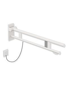 Hewi Bras de support système 900 900.50.14060DX saillie 850 mm, acier inoxydable revêtement par poudre blanc deep matt, droite