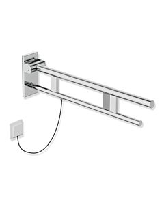 Hewi System 900 hinged support rail 900.50.15540 projection 750 mm, chrome-plated stainless steel, right