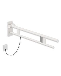 Hewi System 900 hinged support rail 900.50.15660DX projection 850 mm, stainless steel powder-coated white deep matt, right