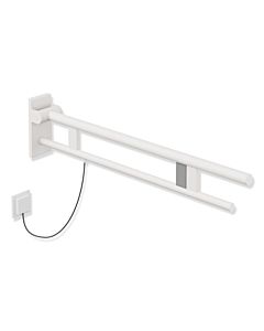 Hewi System 900 hinged support rail 900.50.15760DX projection 900 mm, stainless steel powder-coated white deep matt, right