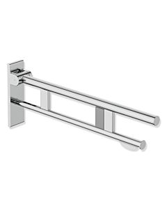 Hewi System 900 hinged support rail 900.50.17140 projection 700 mm, chrome-plated stainless steel, right, WC paper holder / radio flush trigger